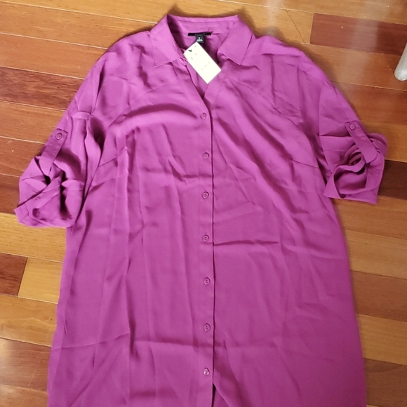 Women's tunic button down blouse - Picture 4 of 5